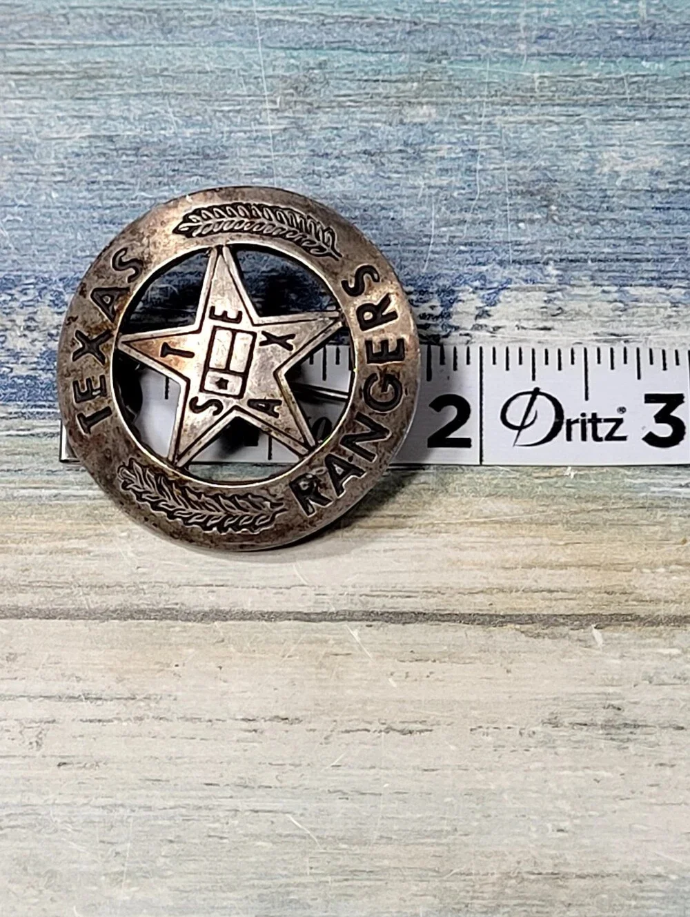 Vintage STERLING Texas Rangers Star Pin - Silver Tone